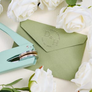 Sello de boda personalizado, sello de monograma personalizado, sello elegante para invitación y sobre, idea de regalo para novios.