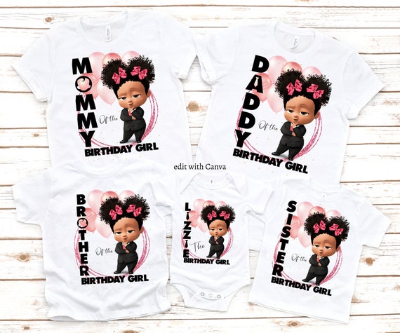 Birthday Girl Family Shirts| Personalized Diy Birthday Shirts| Editable  Digitals| Girls Party shirts|
