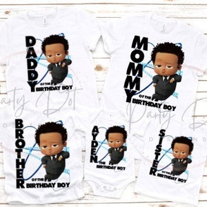 black boss baby birthday shirts