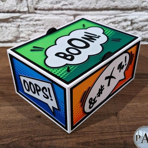 Cartoon Box - Perfekte Geschenkbox für Geburtstag | Überraschungskiste | Storage |  Mitbringsel für Comic Fans | Sprechblase