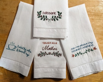 Feminist towel embroidery patterns (PDF)