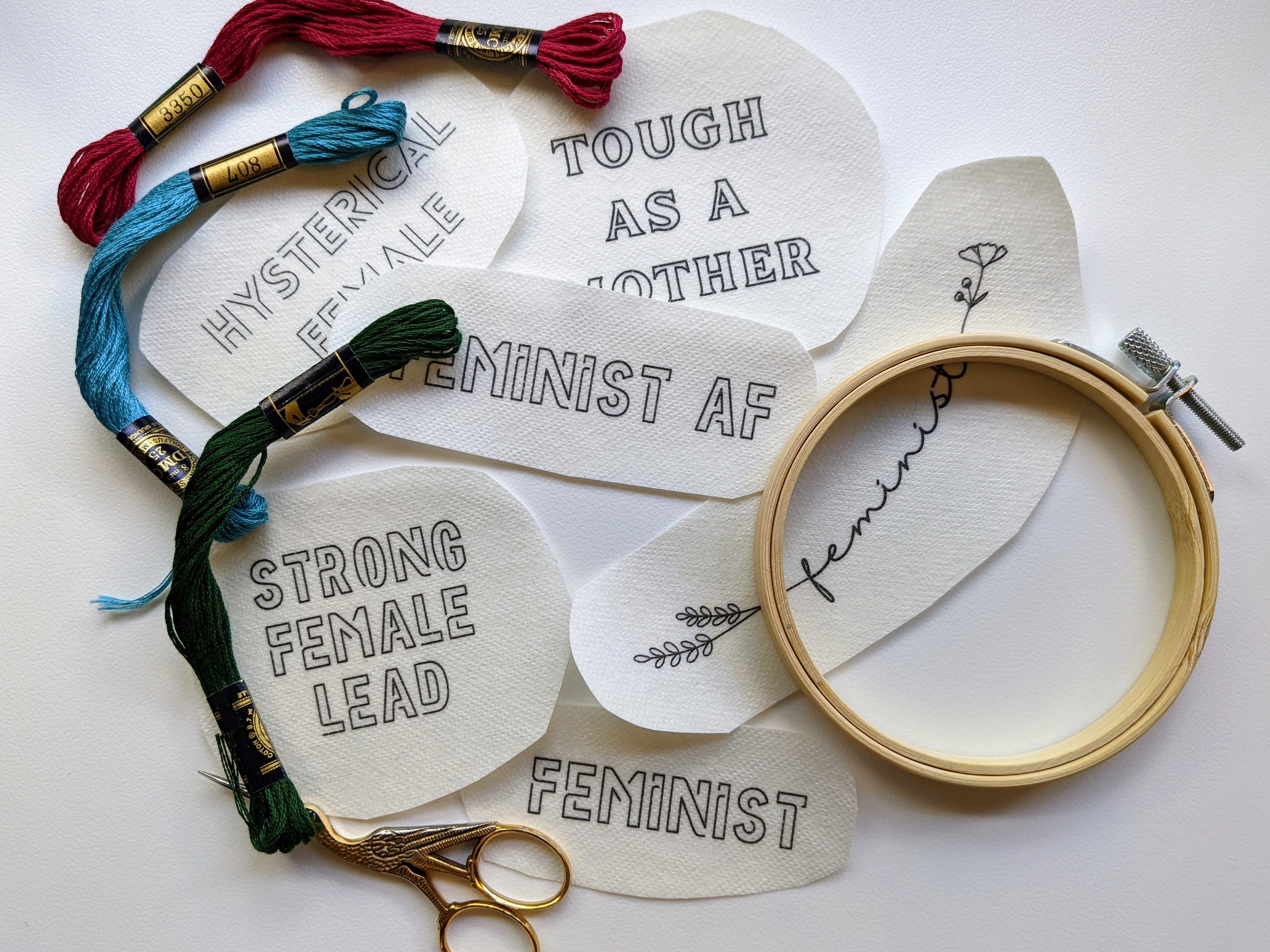 Feminist Girl Power Stick and Stitch Embroidery Patterns – Brooklyn  Haberdashery