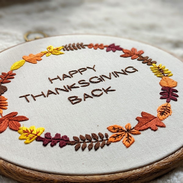 You've Got Mail Thanksgiving embroidery pattern