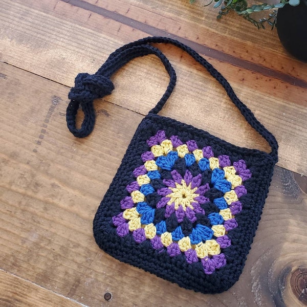 Crochet pattern for boho cross body bag, instant download fall Halloween