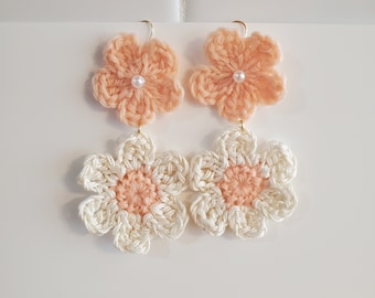 Daisy Flower Crochet Drop Earring Pattern: Beginner Friendly DIY (PDF Pattern)