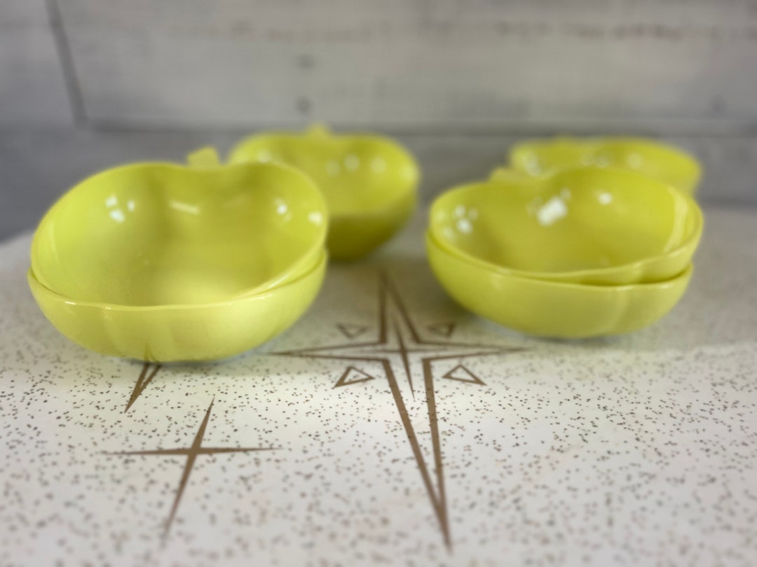 Vintage Hazel Atlas Green Apple Bowls Set of 8 / HA Milk Glass Etsy