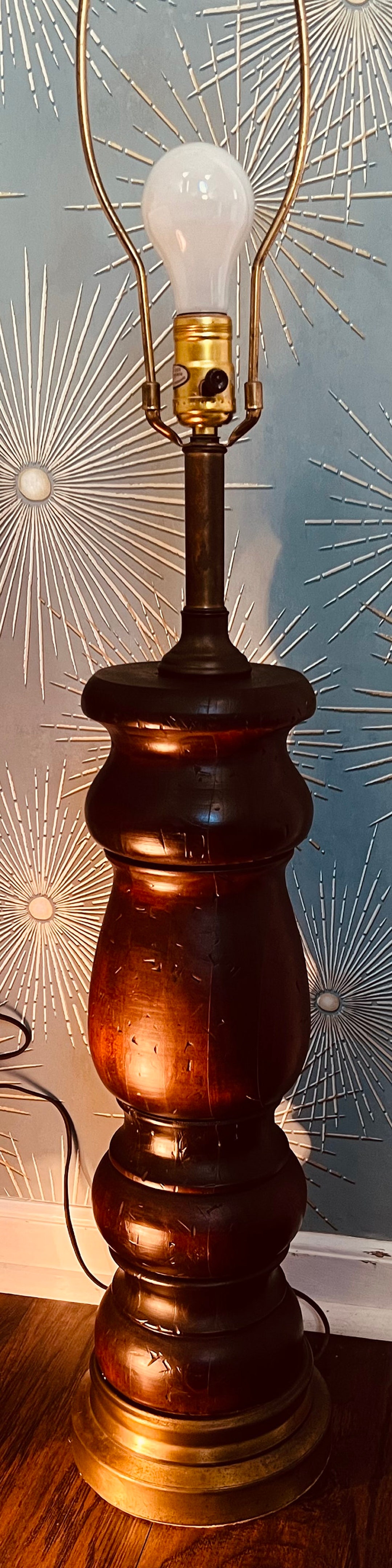 VINTAGE Mid Century Wood Floor Lamp - Etsy