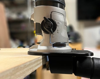 Dust Collection Sub-Base with Fittings for Bosch Colt 1.25-HP Trim Router (GKF125CEK) - Buried Cuts, Dadoes, Grooves, Edges, and More!