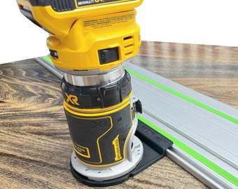 Schienenadapter für DeWalt Oberfräsen DCW600B und DAP611 - Made in USA (mit fester Basis)