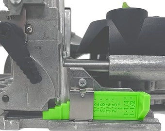 Imperial Thickness Gauges for Festool Domino DF 500 - Inches/Millimeters for Hardwood & Plywood - 7 Depth Settings