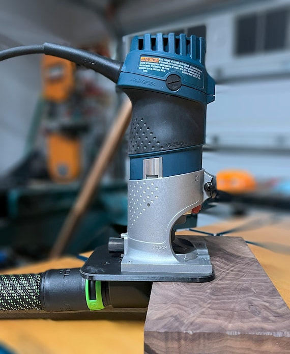 Dust Collection Sub base With Fittings for Bosch Colt 1 HP Trim Router PR20EVS Buried Cuts Dadoes Grooves Edges and More Etsy