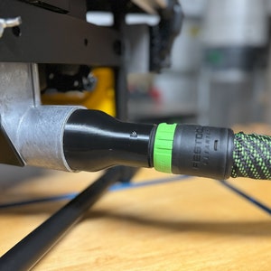 Festool 27 mm slangadapter voor 2-1/2" stofafzuigpoorten - Werkt met DeWalt, Milwaukee, Ridgid, Bosch, Makita en meer! - MADE IN USA