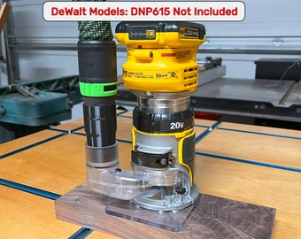 Hose Adapters for DeWalt and Milwaukee Trim Routers DCW600B, DWP611, 2723-20 (1-1/4" Hoses, 1-7/8" Hoses, Festool 27mm and 36mm Hoses)