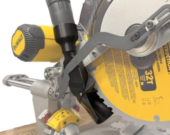 DeWalt Miter Saw Upgraded Dust Port - For DW718, DWS779, DWS780, DWS782, and DHS790 Miter Saws - Virtually No Mess