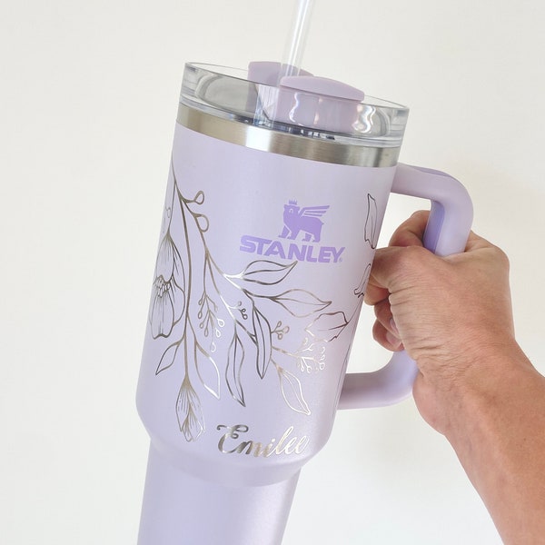 Engraved Stanley Cup Custom Tumbler Engraved Stanley Cup 40 oz Custom Stanley Quencher Stanley Tumbler Cup Wife Stanley Cup Christmas Gift