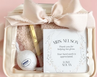 Thank You Teacher Gift for End of School Year Gift for PreK Teaching Staff Appreciation Bulk Gift for Tutor Son Teacher Spa Gift Basket Set