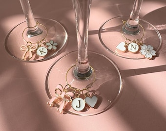 Wine Glass Charms for Women Adult Party Favor Wine Keychain Charm Drink Tag for Champagne Charm for Bachelorette Girl Trip Goodie Bag Filler