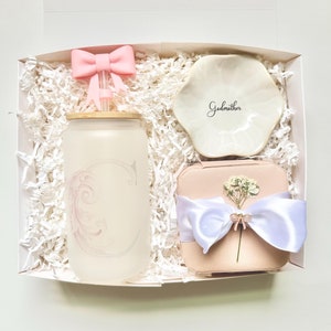 Patin Geschenk Box Personalisierter Patin Vorschlag Geschenkkorb für Taufe Willst du mein Pate sein Geschenk für Ninang Geschenk-Set für Madrina