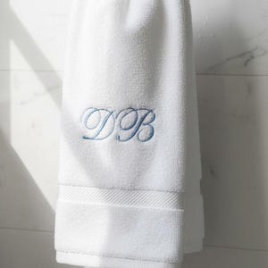 Personalized Hand Towel Kitchen Decor from Realtor to Client Wedding Towel with New Last Name Embroidered Initial Bathroom Towel Mr and Mrs