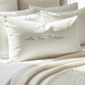 embroidered pillowcase with name personalized pillow cover with initial monogram custom name pillow for bride keepsake gift newly engaged friend wedding shower present engagement gift idea bridal bedroom decor heirloom pillow cover custom wedding pillow personalized home decor romantic bride to be engagement keepsake personalized bedding monogram pillowcase custom name embroidery wedding anniversary bridal shower decor sentimental keepsake pillow best friend engagement embroidered pillow cover