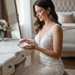 Bride ring dish personalized jewelry holder for engagement gift wedding day keepsake gift to bride from mom best friend engagement party gift bridal shower present engraved ring dish for bride to be elegant jewelry holder for wedding morning bride accessory tray custom name ring dish wedding keepsake jewelry storage gift engagement ring holder newly engaged woman unique wedding gift idea bride proposal gift from maid of honor timeless engagement ring tray for bride to be wedding box ring dish