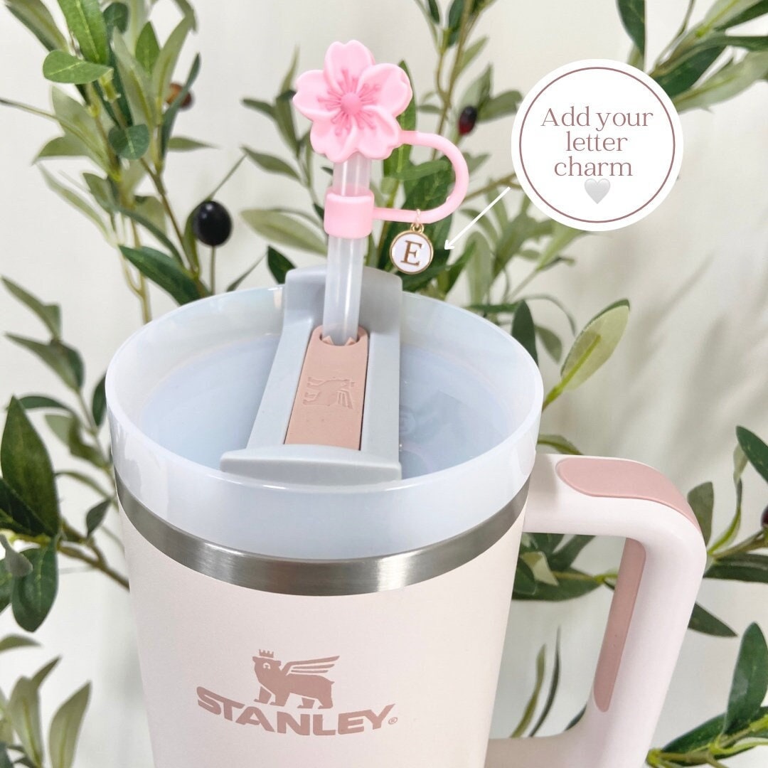 Flower Designs Stanley Cup Straw Cover Accessories Drink Topper Drink Cover  for Quencher Washable Stanley Straw Cap Reusable Straw Cover 