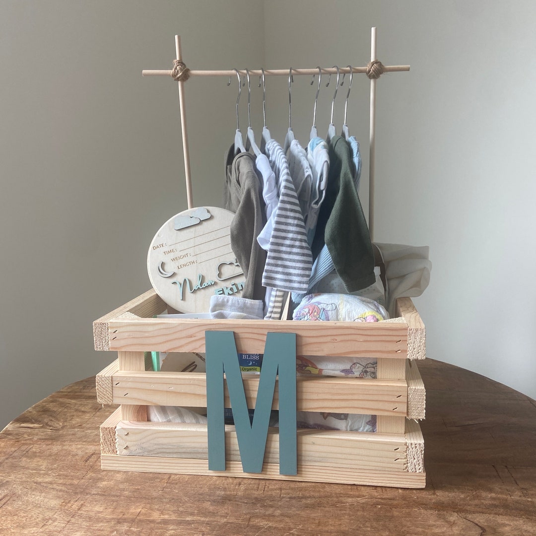 Baby Shower Gift Basket Baby Shower Crate Baby Crate Closet Etsy