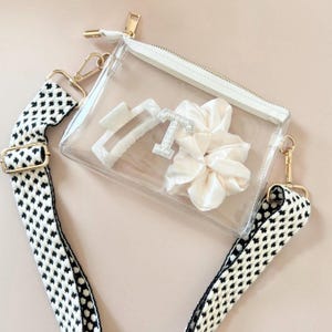 Clear Bag for Concert Crossbody Clear Purse for Stadium Approved Crossbody Bag with Straps for Game Day Custom Clear Bag Gift for Bridesmaid
