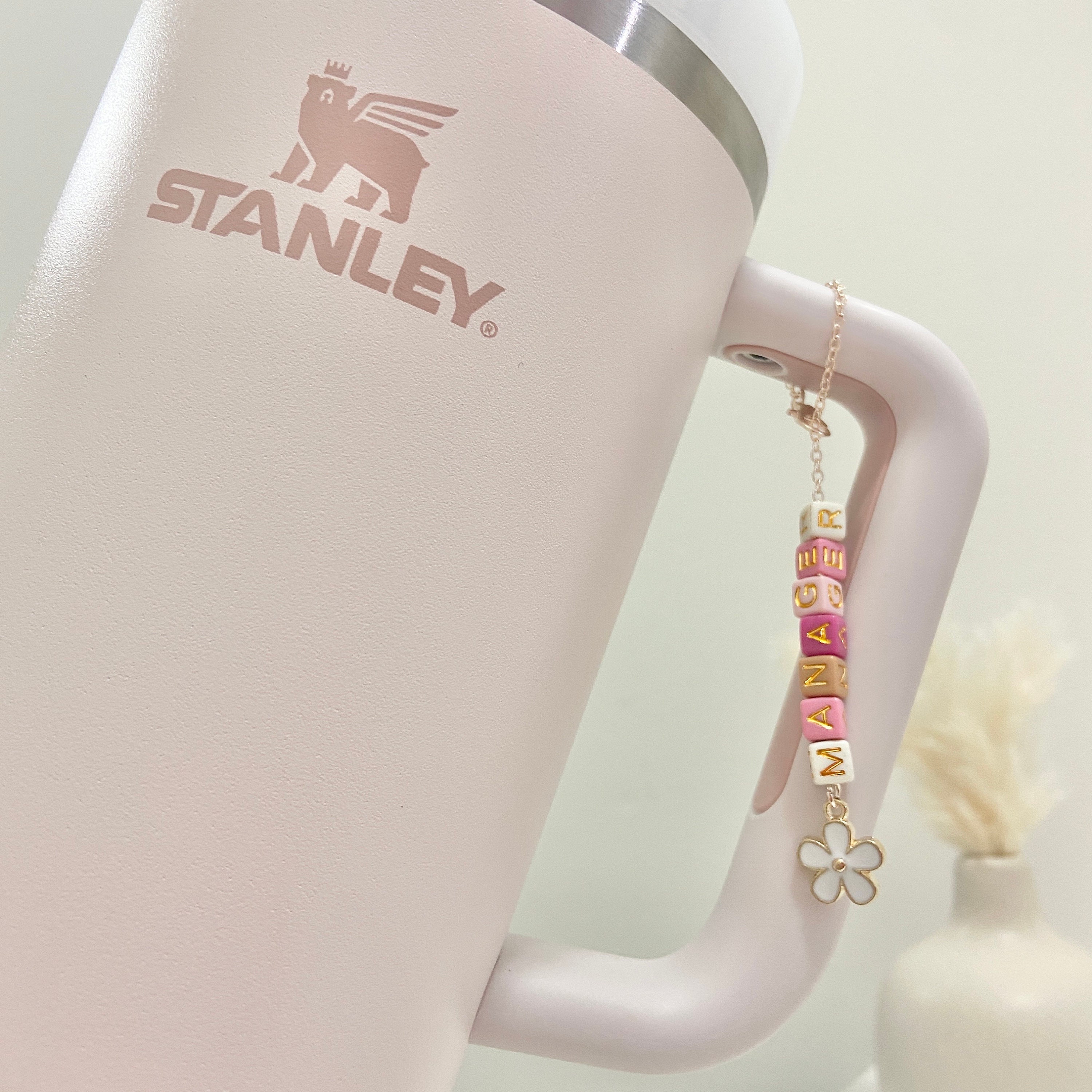 Stanley Tumbler Cup Charm Accessories For Water Bottle Stanley Cup Tumbler  Handle Charm Stanley Accessories Water Bottle Charm Accessories - Stanley  Tumbler - Stylish Stanley Tumbler - Pink Barbie Citron Dye Tie