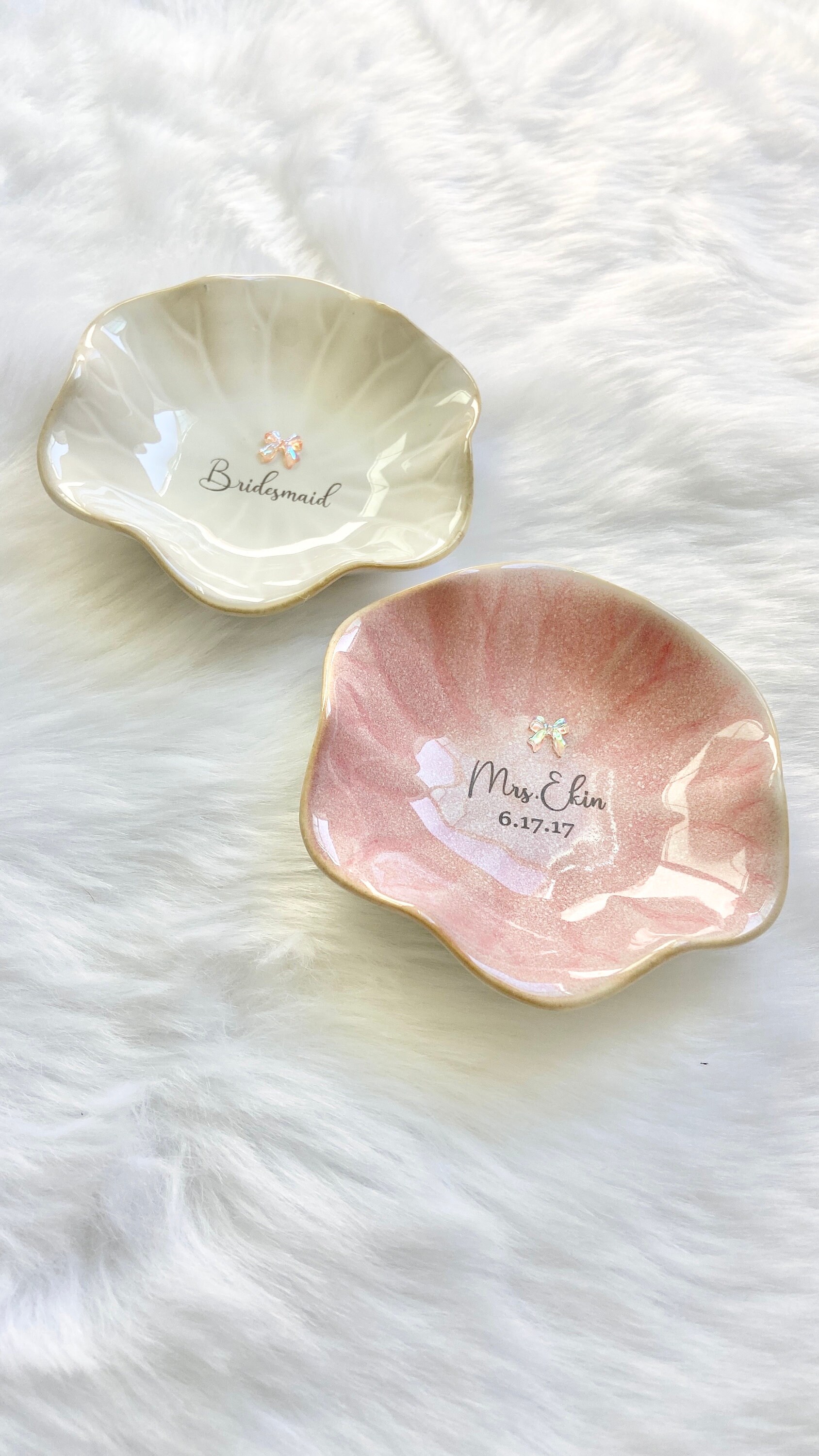 Personalized Jewelry Dish for Bridesmaid Gift for Engagement Ring Dish Gift Bridal Shower Gift for Mothers Day from Daughter Graduation Gift