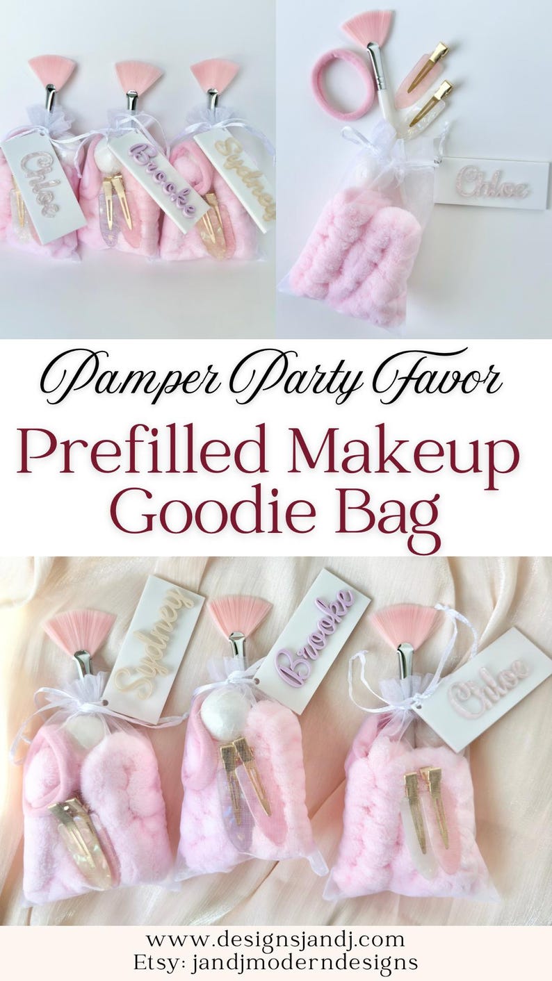Party Favor Bag for Makeup Party Goodie Bag for Bachelorette Spa Makeup