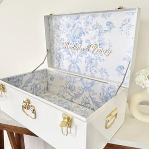 Custom Keepsake Trunk for 5th Wedding Anniversary Gift for Wife 25th Anniversary Present for Vow Renewal Ceremony Grand Bridal Memory Box