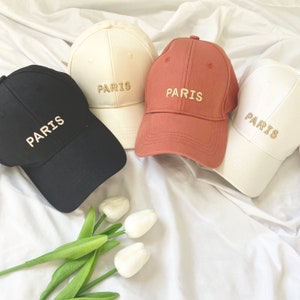 Baseball Cap Girls Trip to Paris Vacation Hat Athletic Women’s Baseball Cap Paris Hat Paris Vintage Style Paris Lover Gift Christmas Gift