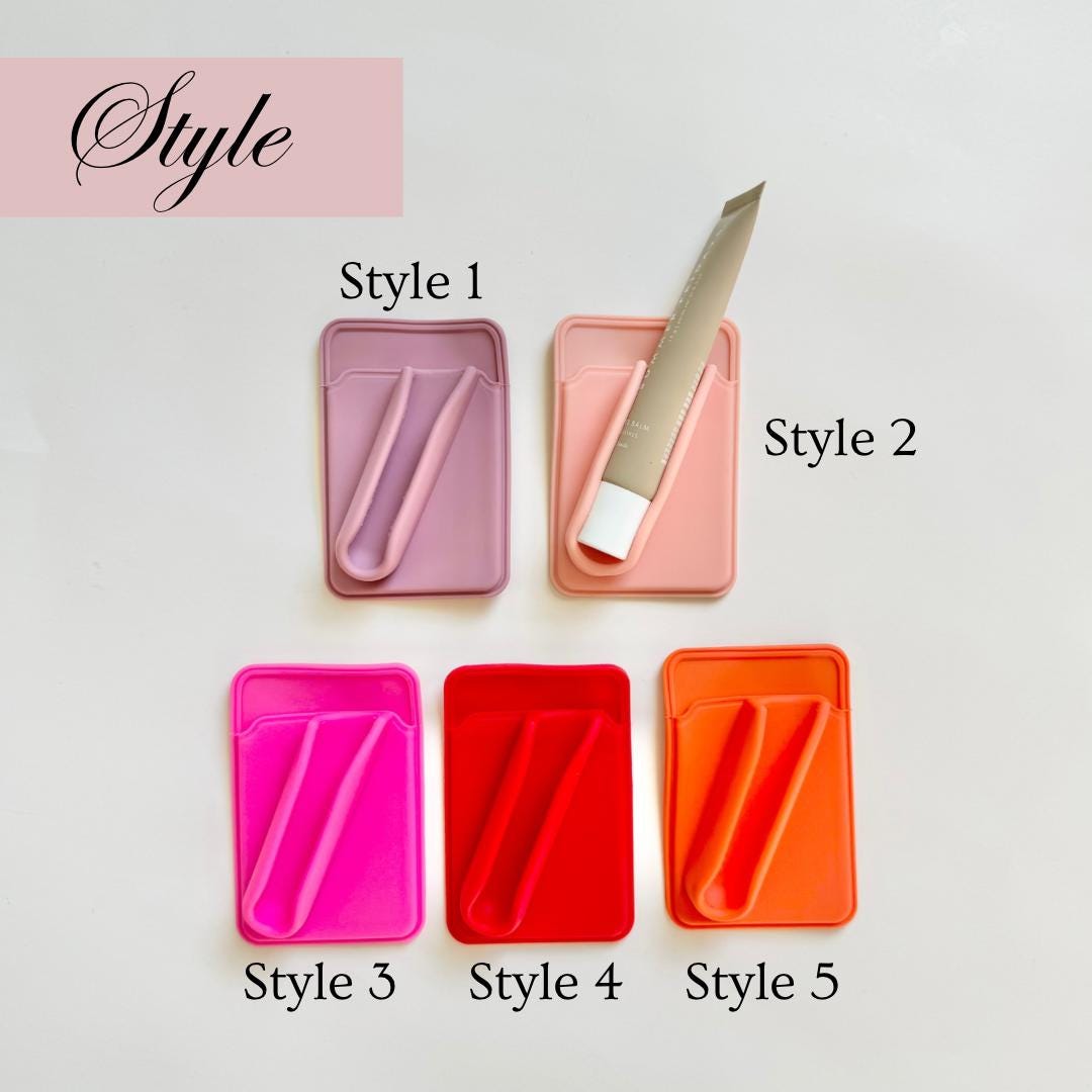 Personalized Lip Gloss Phone Case Holder for Credit Card Phone Wallet ID Holder Stick on Phone Lipstick Carrier ID Holder Gift Box Fillers