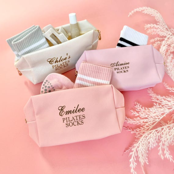Pilates Sock Bag for Pilates Class Bag for Pilates Accessories for Gym Bag for Pilates Instructor Gift for Pink Pilates Princess Accessory