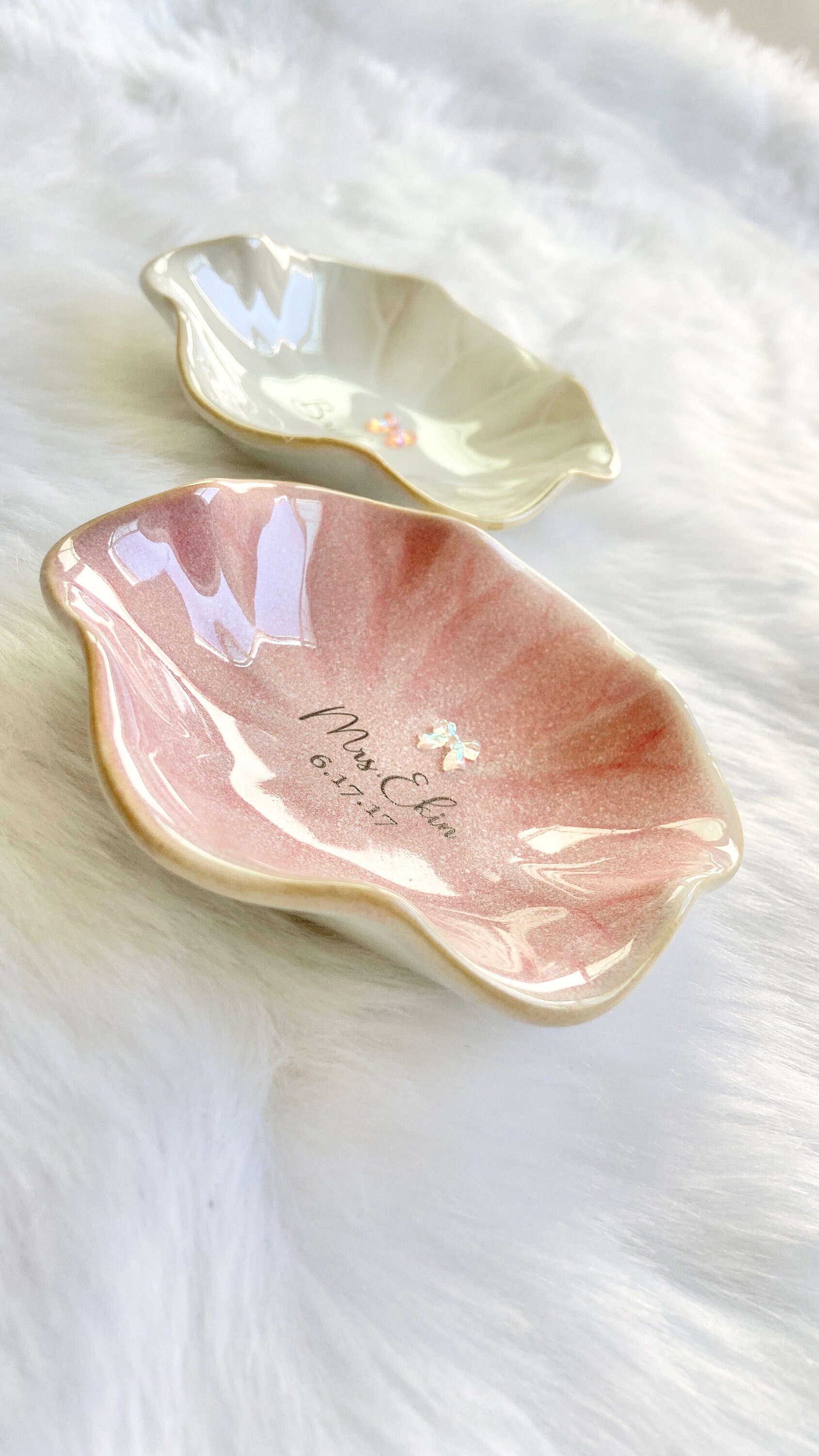 Personalized Jewelry Dish for Bridesmaid Gift for Engagement Ring Dish Gift Bridal Shower Gift for Mothers Day from Daughter Graduation Gift