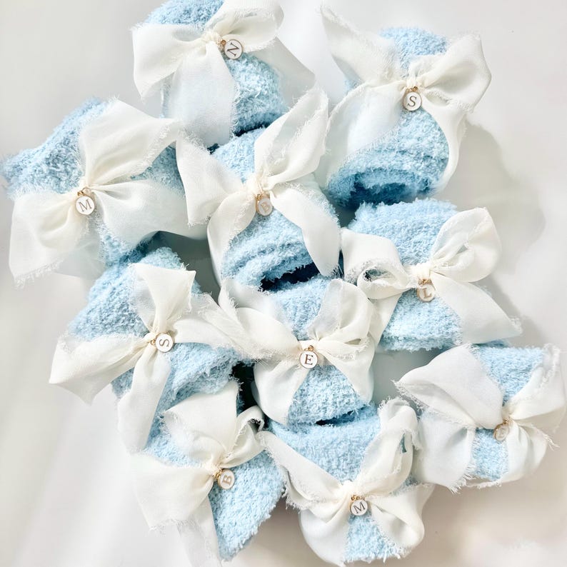 Personalized Fuzzy Sock Wedding Favors