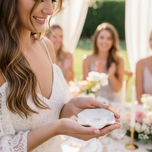 Bride Ring Dish Engraved Jewelry Dish Best Friend Engagement Party Gift Bride to Be Wedding Day Gift to Bride from Mom Bridal Shower Gift image 10