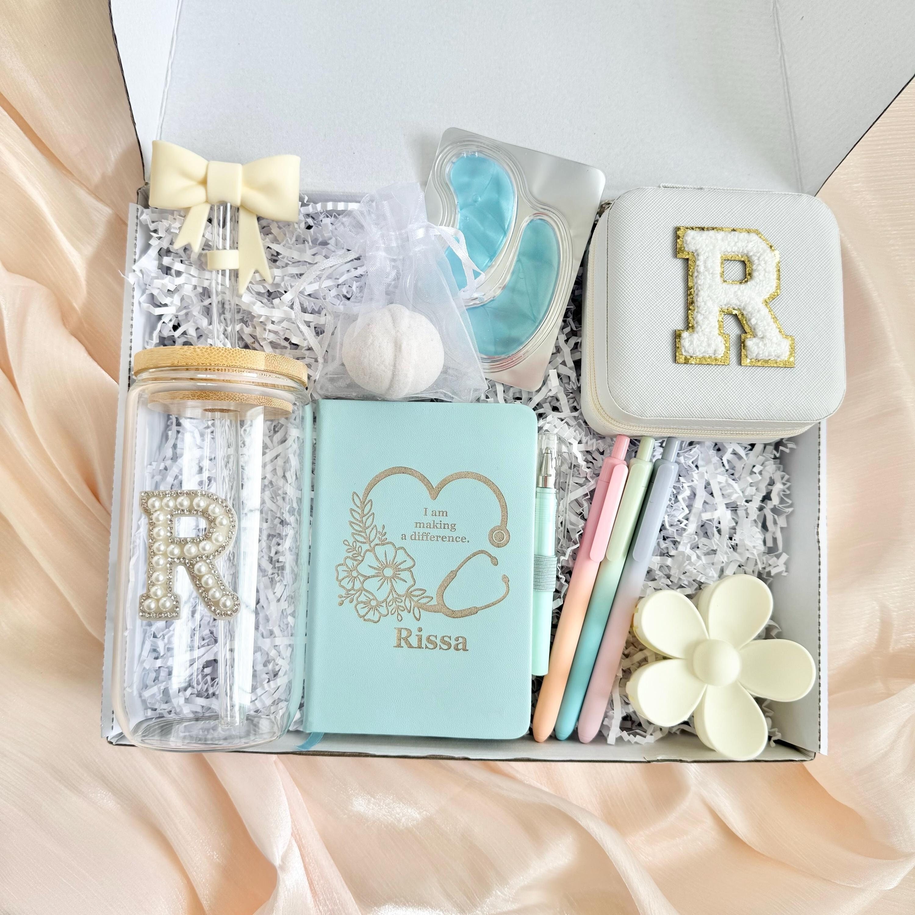 Personalized Nurse Care Package Gift Box Nurse Spa Pamper Thank You Gift Basket Bulk Nurses Week Gift for Nurse Appreciation RN Graduation