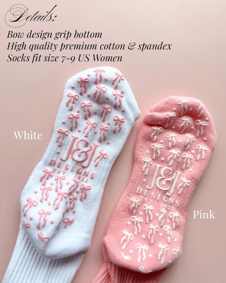 Pilates socks for Pilates class with pink bow non slip grip socks for yoga and barre studio perfect gift for Pilates friend ideal birthday gift for Pilates instructor stylish and functional Pilates socks for women comfortable and cute pink Pilates socks with grips best socks for Pilates reformer class essential yoga socks with grips for women thoughtful gift for fitness lovers practical Pilates accessories for studio workouts unique pink grip socks for barre Pilates gift ideas for her birthday