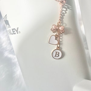 RF REENFAYA Cup Charm Keychain Set - 26 A-Z Letters With Gold Chain, Stanley/Yeti Tumbler Accessories - View #3