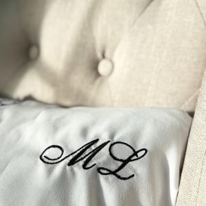embroidered pillowcase with name personalized pillow cover with initial monogram custom name pillow for bride keepsake gift newly engaged friend wedding shower present engagement gift idea bridal bedroom decor heirloom pillow cover custom wedding pillow personalized home decor romantic bride to be engagement keepsake personalized bedding monogram pillowcase custom name embroidery wedding anniversary bridal shower decor sentimental keepsake pillow best friend engagement embroidered pillow cover