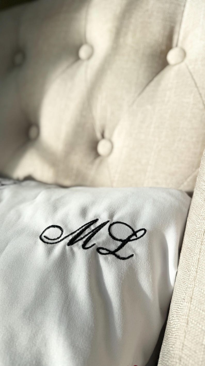 embroidered pillowcase with name personalized pillow cover with initial monogram custom name pillow for bride keepsake gift newly engaged friend wedding shower present engagement gift idea bridal bedroom decor heirloom pillow cover custom wedding pillow personalized home decor romantic bride to be engagement keepsake personalized bedding monogram pillowcase custom name embroidery wedding anniversary bridal shower decor sentimental keepsake pillow best friend engagement embroidered pillow cover