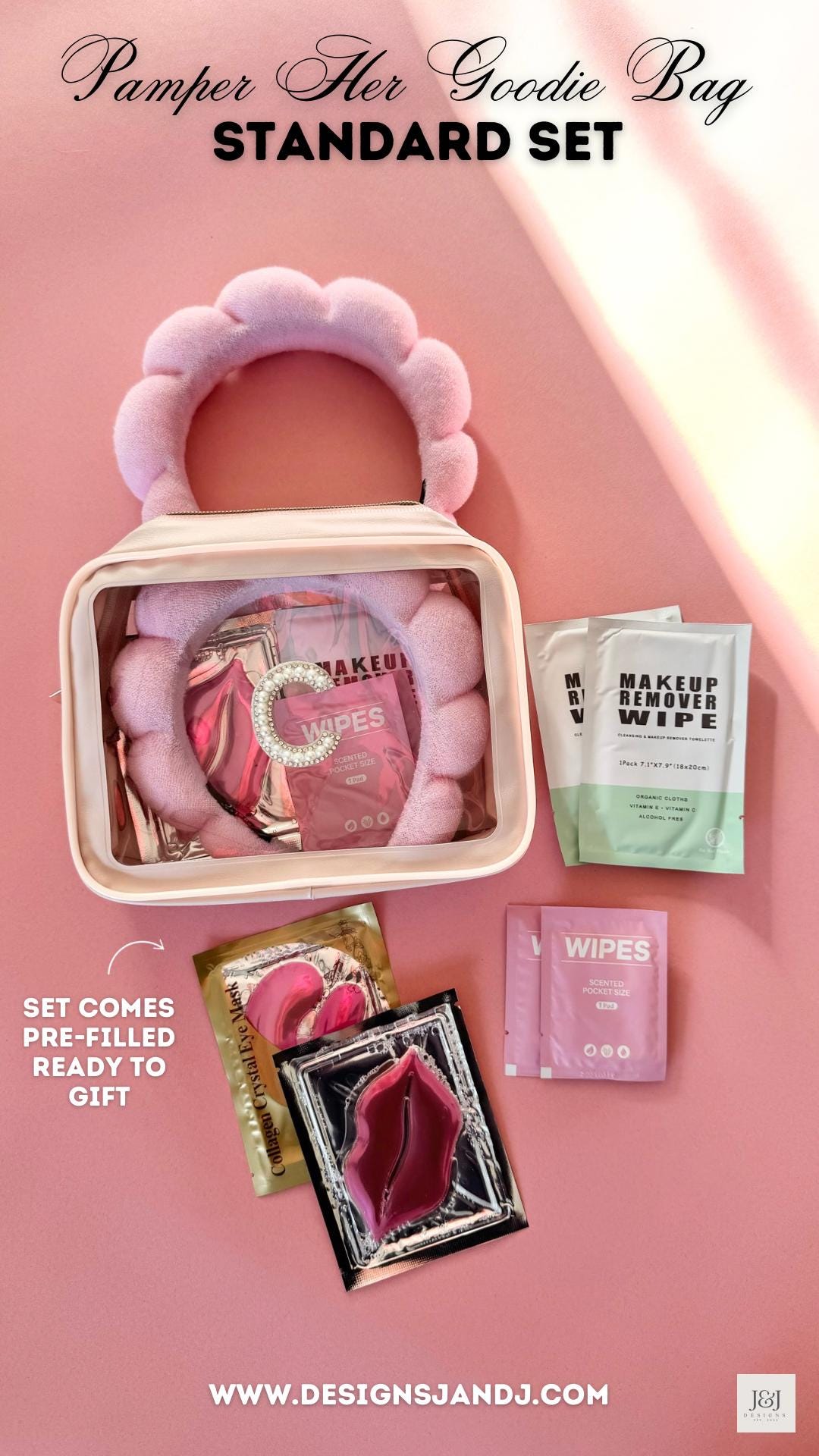 Personalized Care Package with Makeup Bag Bachelorette Party Gift Bag Party Favor for Teen Girl Slumber Party Pamper Spa Gift for Mom To Be