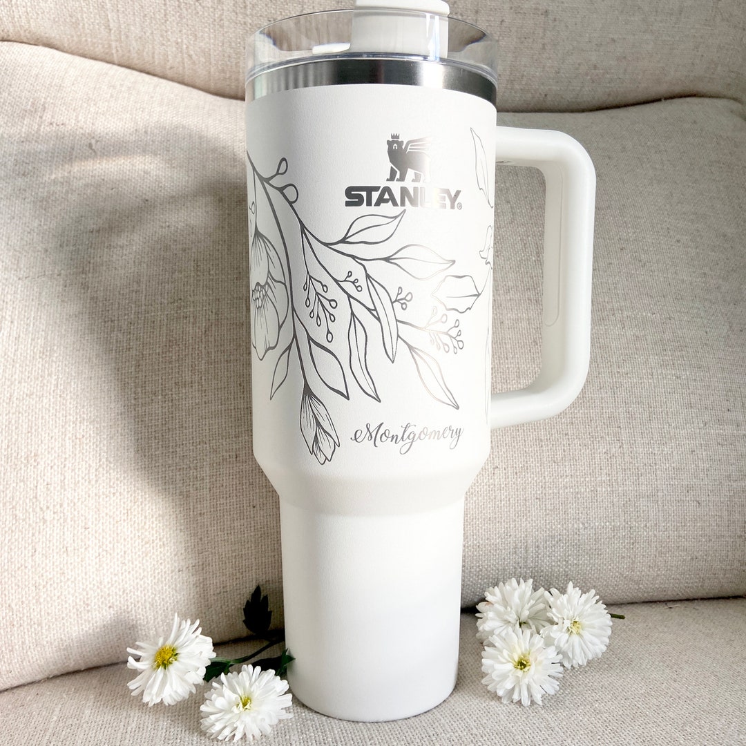 Flower Garden Custom Stanley Adventure Quencher 40 oz tumbler