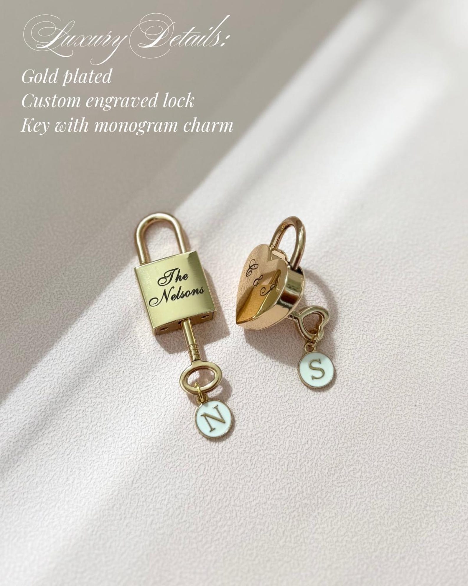 Personalized Padlock and Key Gift for Bride Wedding Trunk Lock Engraved ...