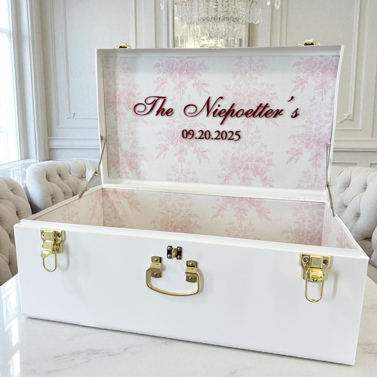 Bride Keepsake Trunk for Bride to Be Wedding Day Something Blue With Last Name Gift for Daughter Heirloom Wedding Memory Box for Anniversary - Etsy