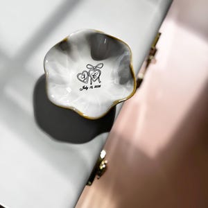 Bride ring dish personalized jewelry holder for engagement gift wedding day keepsake gift to bride from mom best friend engagement party gift bridal shower present engraved ring dish for bride to be elegant jewelry holder for wedding morning bride accessory tray custom name ring dish wedding keepsake jewelry storage gift engagement ring holder newly engaged woman unique wedding gift idea bride proposal gift from maid of honor timeless engagement ring tray for bride to be wedding box ring dish