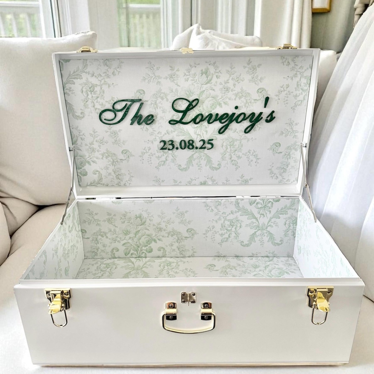 Bride Keepsake Trunk for Bride to Be Wedding Day Something Blue With Last Name Gift for Daughter Heirloom Wedding Memory Box for Anniversary - Etsy