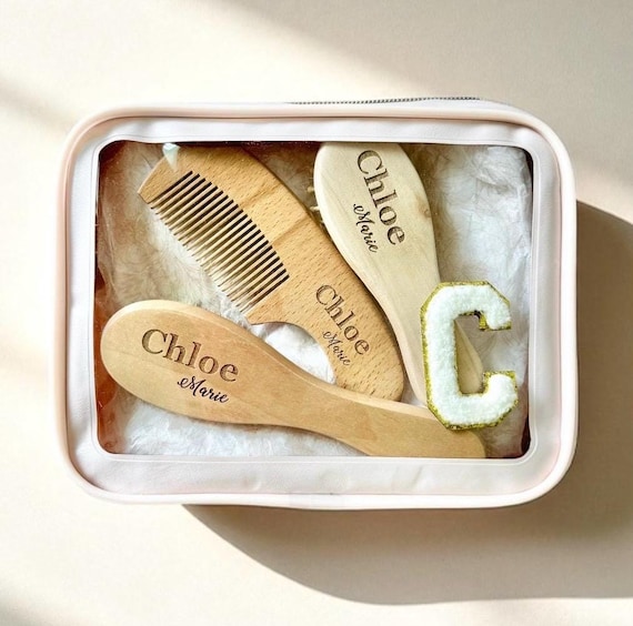 Personalized Girl Baby Hairbrush Custom Baby Gift for Girl Baby